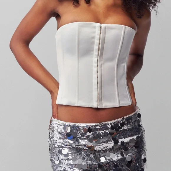 Danielle Guizio Satin Corset - Picture 1 of 6